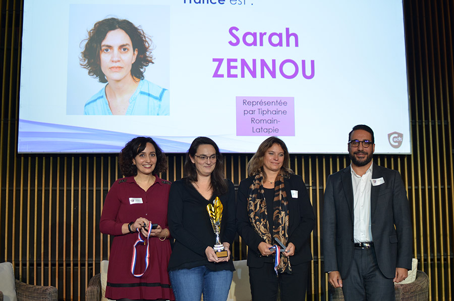 Sarah ZENNOU (représentée par Tiphaine Romain-Latapie) Prix Femme professionnelle de la Cyber - France